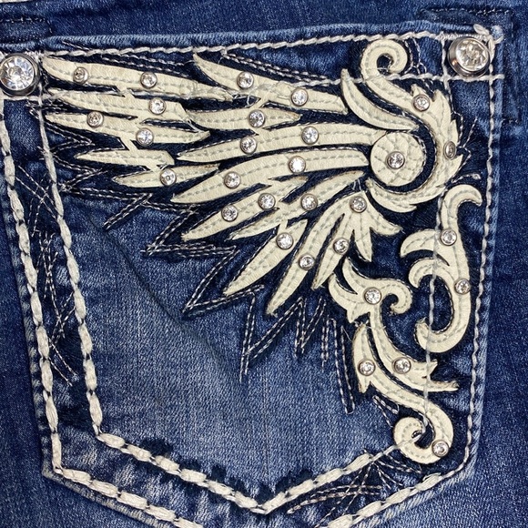 Miss Me Mid Rise Skinny Blue Jeans size 27 - Picture 7 of 11